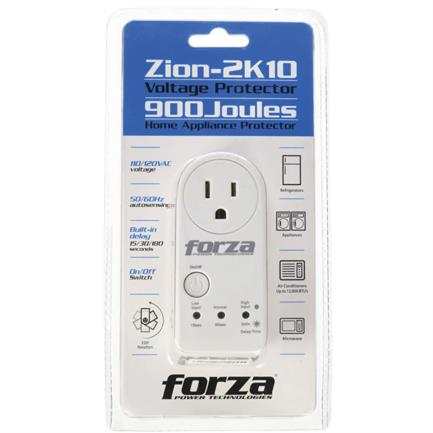 Protector de Voltaje Forza FVP-1201B  900J/1800W Capacidad de Protección y Temporizador Giro de 350°  RJ45-120V Blanco