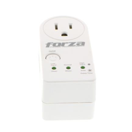 Protector de Voltaje Forza FVP-1201B  900J/1800W Capacidad de Protección y Temporizador Giro de 350°  RJ45-120V Blanco