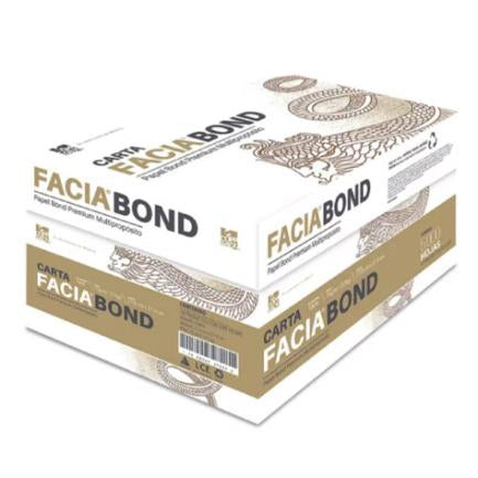 Papel Cortado Facia Bond Doble Carta 75 gr 99% Blancura Caja C/2500 Hojas (5 Paq C/500 c/u)