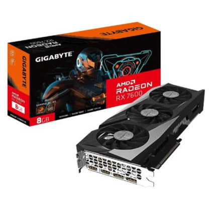 Tarjeta de Video Gigabyte Gaming Radeon RX7600 OC 8GB Triple Fan RGB GDDR6 PCIe 4.0 2xHDMI 2xDP