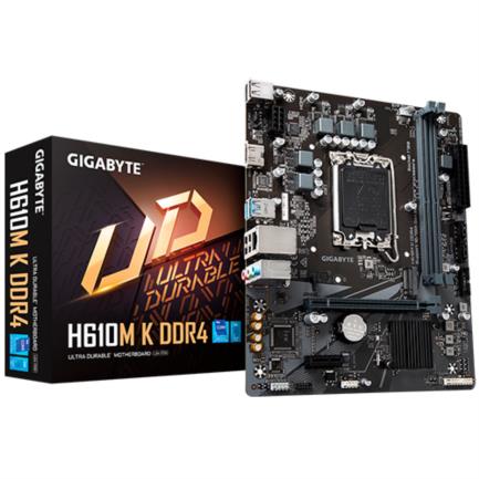 Tarjeta Madre Gigabyte H610M K 2xDDR4 64GB 3200Mhz PCIe 4.0 M.2 1xHDMI S 1700 12th 13th Gen mATX