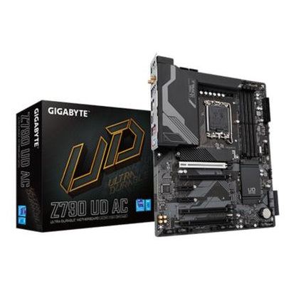 Tarjeta Madre Gigabyte Z790 UD AC 4xDDR5 128GB 7600Mhz 1xHDMI 1xDP PCIe 5.0 M.2 S 1700 12th 13th 14th Wi Fi ATX