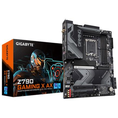 Tarjeta Madre Gigabyte Z790 GAMING X AX 4xDDR5 128GB 7600Mhz PCIe 5.0 HDMI DP S 1700 13th 14th Gen ATX Wi-Fi 6E