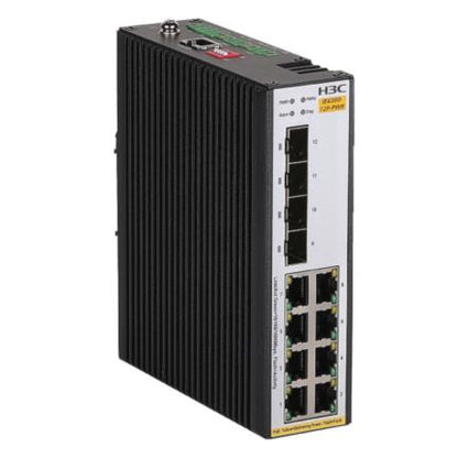 Switch H3C IE4300 12P PWR L2 Conmutador Etherent Industrial con 8 Puertos Base T PoE y 4 Puertos 1000 BASE X SFP