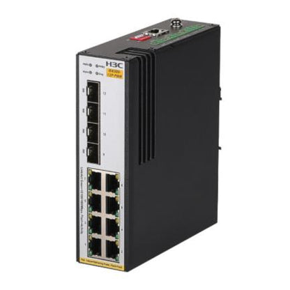 Switch H3C IE4300 12P PWR L2 Conmutador Etherent Industrial con 8 Puertos Base T PoE y 4 Puertos 1000 BASE X SFP