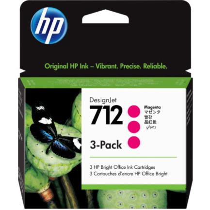 HP 712 MAGENTA 29ML 3-PACK TINTA AMPLIO FORMATO 3ED78A