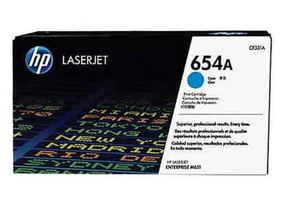 HP 654A CYAN LASERJET TONER CARTRIDGE