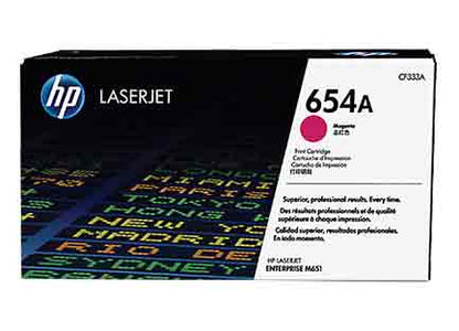 HP 654A MAGENTA LASERJET TONER CARTRIDGE