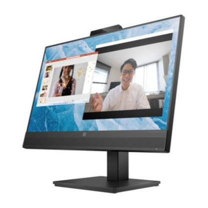 HP M24m G4 para Videoconferencia, Cámara Web de 5MP, Resolución 1920 x 1080 (Full HD 1080p), Color Negro, Eye Ease (solución de hardware con luz azul baja con certificación TÜV), microfóno con cancelación de sonido, 85 por ciento de plástico reciclad...