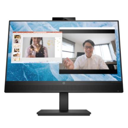 HP M24m G4 para Videoconferencia, Cámara Web de 5MP, Resolución 1920 x 1080 (Full HD 1080p), Color Negro, Eye Ease (solución de hardware con luz azul baja con certificación TÜV), microfóno con cancelación de sonido, 85 por ciento de plástico reciclad...