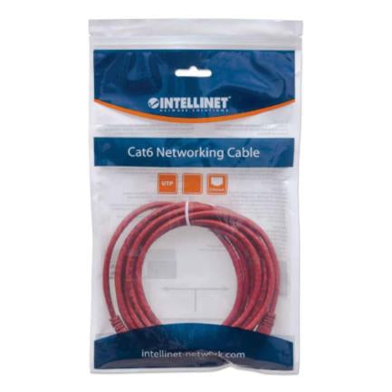 CABLE DE RED PATCH CAT6 RJ45 1.0M ROJO