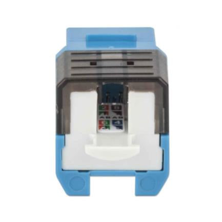 JACK RJ45 CAT6A UTP KEYSTONE DE IMPACTO AZUL