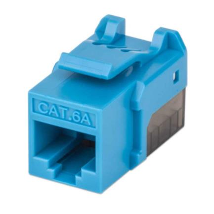 JACK RJ45 CAT6A UTP KEYSTONE DE IMPACTO AZUL