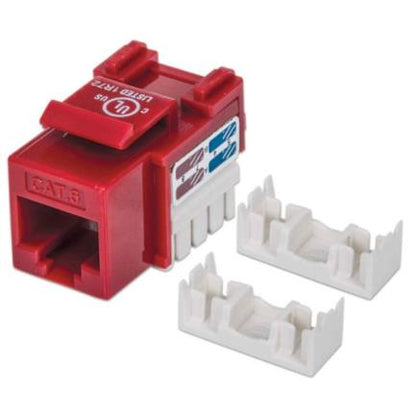 JACK RJ45 CAT6 UTP KEYSTONE DE IMPACTO ROJO