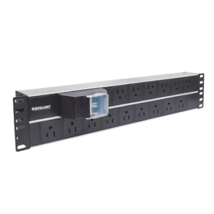 PDU BARRA MULTICONTACTO 15 CONTACTOS DOBLE INTERRUPTOR RACK