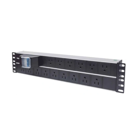 PDU BARRA MULTICONTACTO 15 CONTACTOS DOBLE INTERRUPTOR RACK