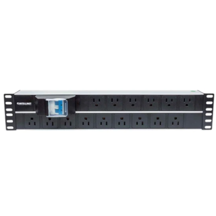 PDU BARRA MULTICONTACTO 15 CONTACTOS DOBLE INTERRUPTOR RACK