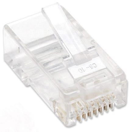 Plug Intellinet RJ45 Cat 5e UTP Sólido 15 Micras Bote C/100 Pzas