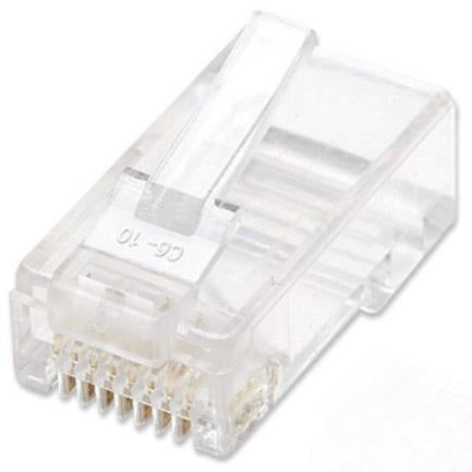 PLUG MODULAR RJ45 UTP CAT6 MULTIFILAR BOTE CON 100 PIEZAS