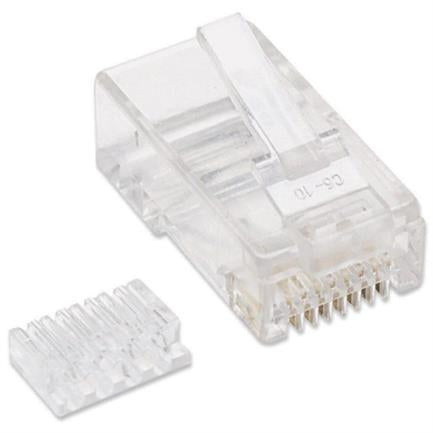 PLUG MODULAR RJ45 UTP CAT6 SOLIDO BOTE CON 100 PIEZAS