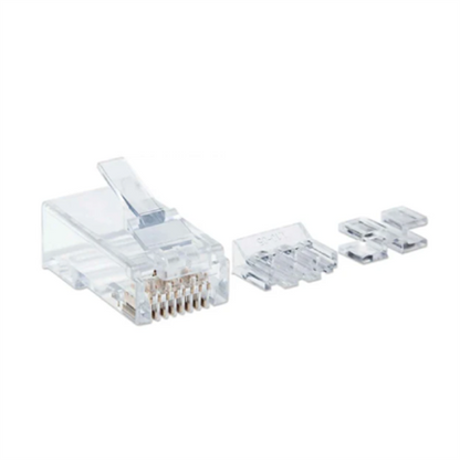 PLUG MODULAR RJ45 UTP CAT6A MULTIFILAR 80PZS CONTACTO CHAPA ORO