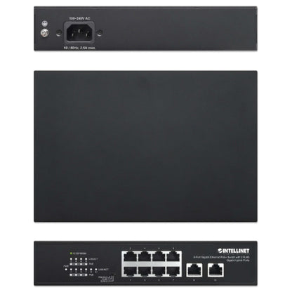 PoE Switch Intellinet GB  8 ptos 32W pto 120W - 2 R