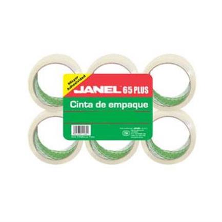 CINTA JANEL EMPAQUE TRANSP .048X50MTS PAQ C/6