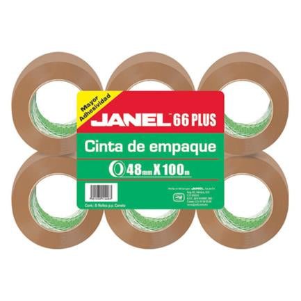 CINTA JANEL EMPAQUE CANELA .048X100MTS PAQ C/6