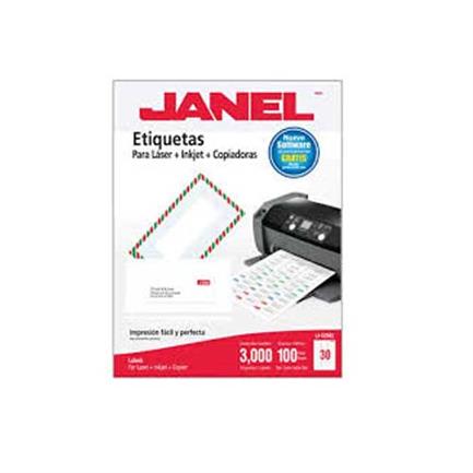 ETIQUETA JANEL LASER 25X67 100H C/3000