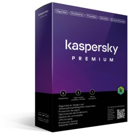 Licencia Antivirus Kaspersky Premium 1 Año 5 Dispositivos