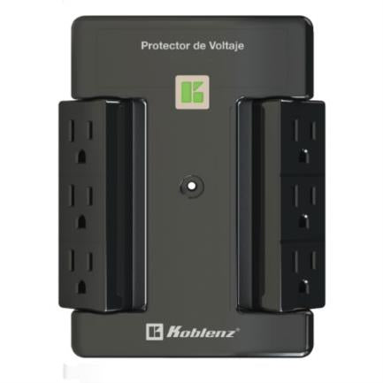 MULTICONTACTO PROTECTOR DE VOLTAJE 2500VA 2000W 6CONTACTOS