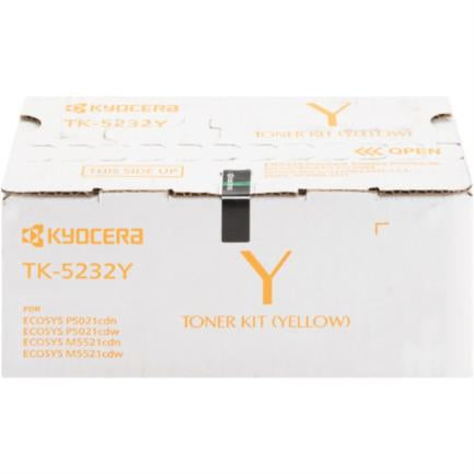 Tóner Kyocera TK-5232Y Alta Capacidad 2.2K Páginas Compatible P5021cdn/P5021cdw/M5521cdn/M5521cdw Color Amarillo