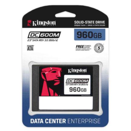 Unidad de Estado Sólido Kingston DC600M SATA Enterprise SSD 960GB 2.5" Uso Mixto