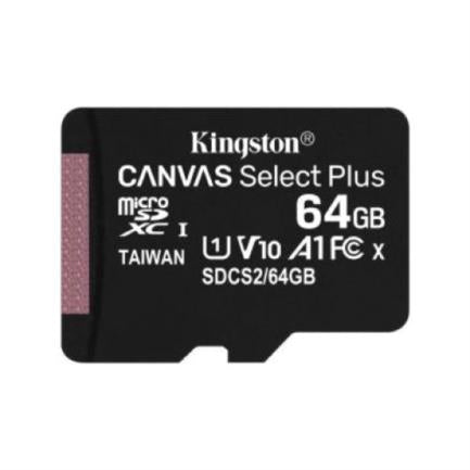 MICRO SDXC MEMORIA KINGSTON 64GB CANVAS SELECT PLUS 100R A1 C10