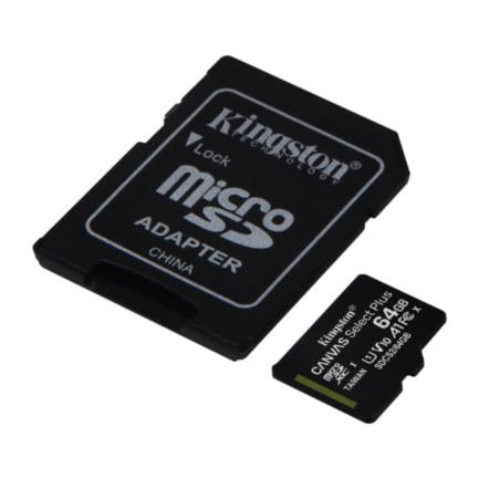 MICRO SDXC MEMORIA KINGSTON 64GB CANVAS SELECT PLUS 100R A1 C10