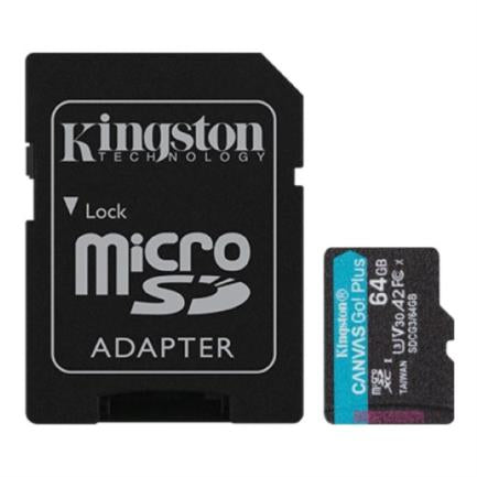 MICRO SDXC MEMORIA KINGSTON 64GB CANVAS GO PLUS A2 U3 V30 CARD