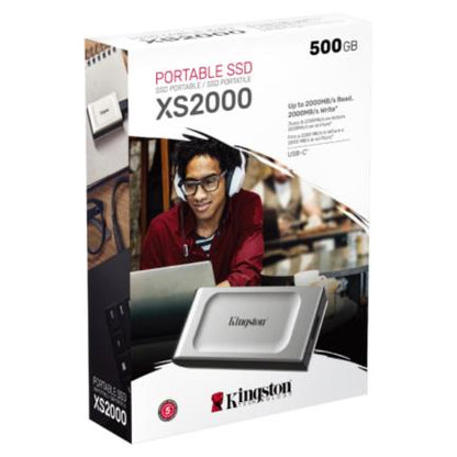 Unidad de Estado Sólido Kingston XS2000 Externo 500GB USB-C