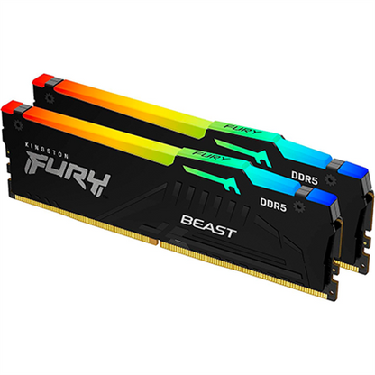 Kit de Memoria (de escritorio) Kingston Fury Beast 64 GB (2x32 GB) 5200MT/s DDR5 CL36 RGB