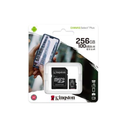 MICRO SDXC MEMORIA KINGSTON 256 CANVAS SELECT PLUS 100R A1 C10