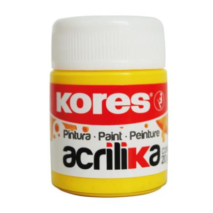 PINTURA ACRILICA KORES 20 ML AMARILLO C/12 BOTES