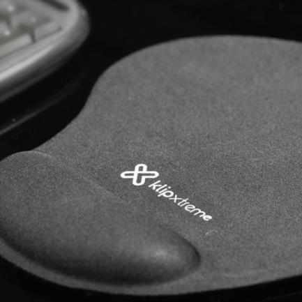 Mousepad de Gel Klip Xtreme KMP-100B Ergonómica con Goma Antideslizante Color Negro