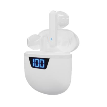 Audífonos Inalámbricos Klip Xtreme TWS TouchBuds KTE-006WH Bluetooth Estuche de Carga 12h de Duración Color Blanco