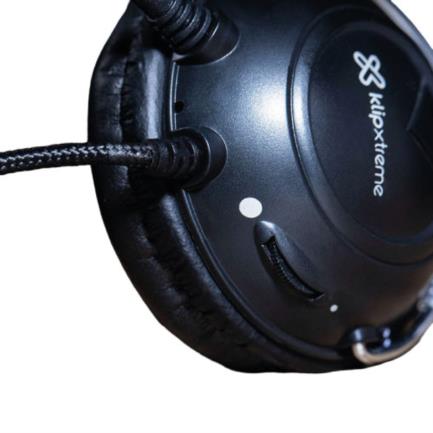 Audífonos Klip Xtreme KSH-320 Diadema con Conectores de 3.5mm Cable de Nylon Control de Volumen y Micrófono Negro