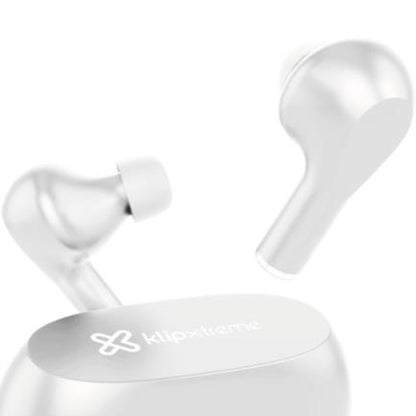 Audífonos Inalámbricos Klip TWS Xtreme ZoundBuds KTE-250WH Bluetooth Estuche de Carga 21h de Duración Color Blanco