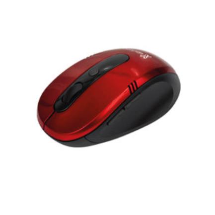 Mouse Inalámbrico Klip Xtreme Vector KMW-330RD Ergónmico Plug & Play Sensor Óptico Rojo