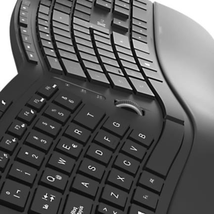 Teclado Inalámbrico Premium Klip Xtreme Trascend Wireless KBK-530S Ergonómico 2.4GHz