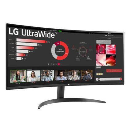 Monitor LG 34" Curvo UltraWide QHD VA 3440x1440 100Hz HDMI DP 1 year de garantia