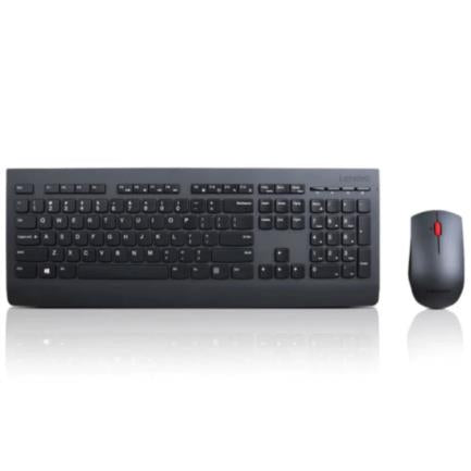 Kit Teclado y Mouse Lenovo Profesional Inalámbrico 1600 dpi Color Negro