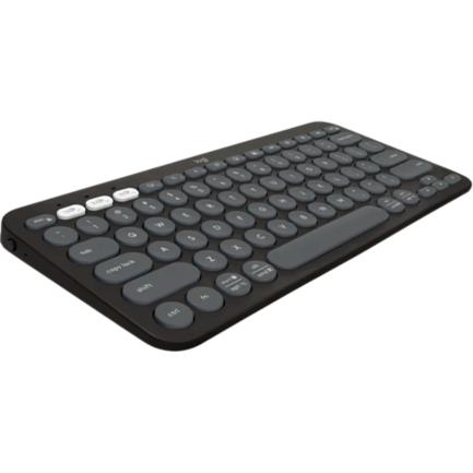 Teclado Bluetooth Logitech Pebble Keys 2 K380S Emparejamiento Multidispositivo Inalámbrico Color Grafito