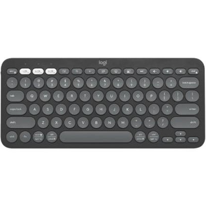 Teclado Bluetooth Logitech Pebble Keys 2 K380S Emparejamiento Multidispositivo Inalámbrico Color Grafito